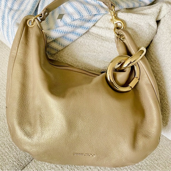 JIMMY CHOO Metallic Hobo Bag βοΈRARE COLORβοΈSALE β OFFERS WELCOMED β - Picture 3 of 16